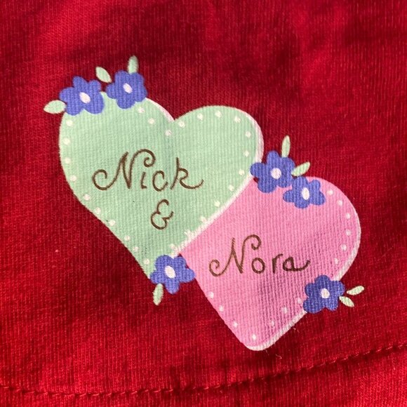 Nick & Nora SZ L Valentines Pajama Set Sock Love Monkey Lounge Comfy - Picture 5 of 8